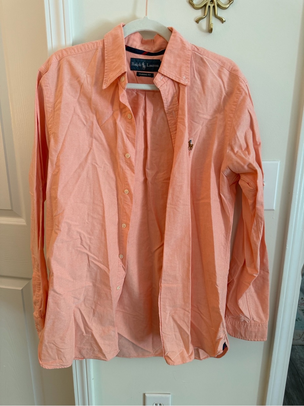 Peach Polo Ralph Lauren men’s Oxford cloth button down